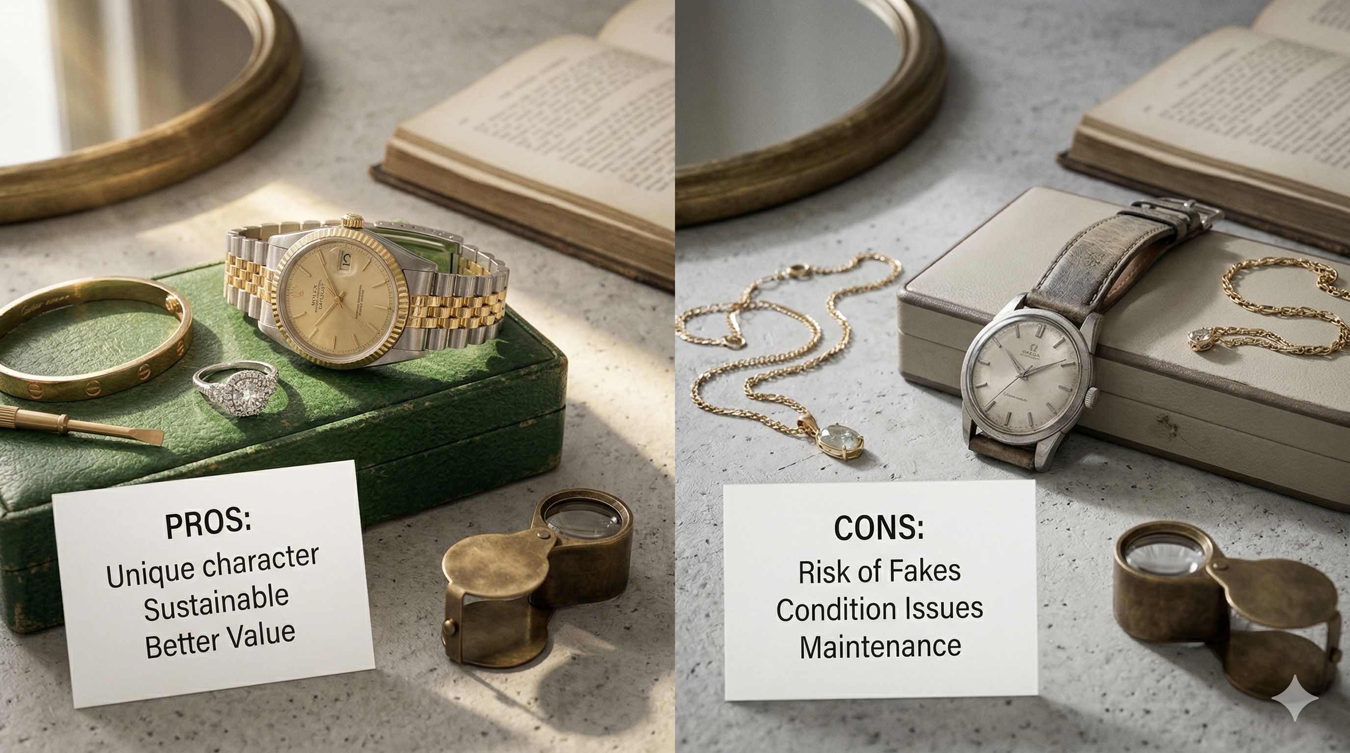 Preloved gold and gemstone jewellery — pros and cons of buying secondhand