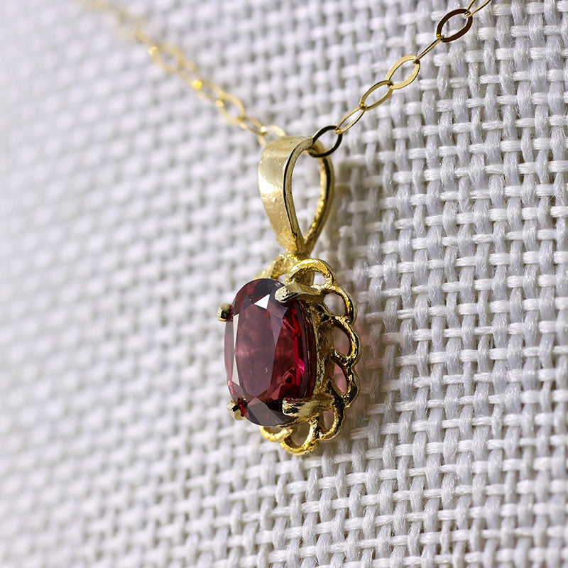 9Ct Gold Fancy Garnet Pendant
