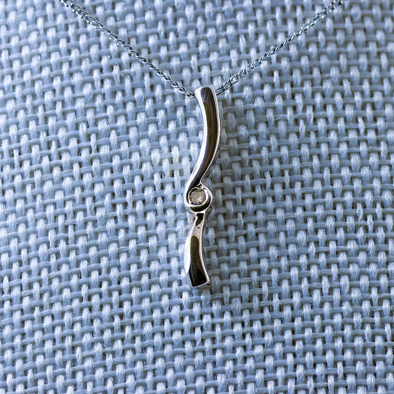 9Ct White Gold Diamond necklace