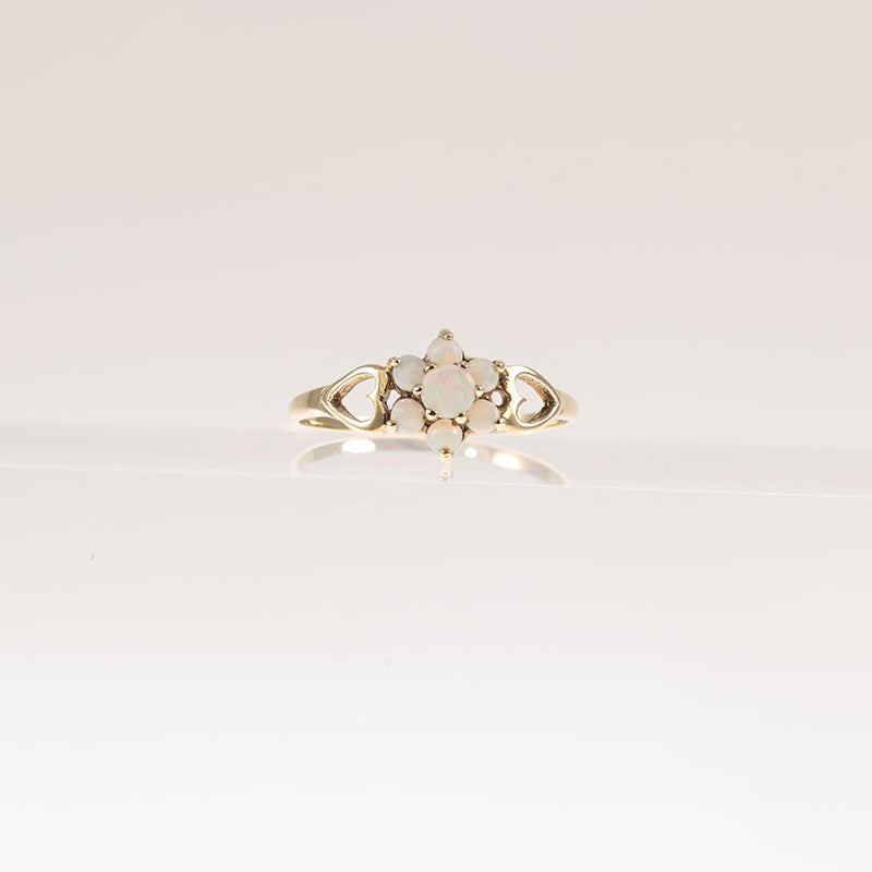 9Ct Gold Floral Opal Dress Ring — preloved 9ct gold, opal | Sparklier Fine Jewellery
