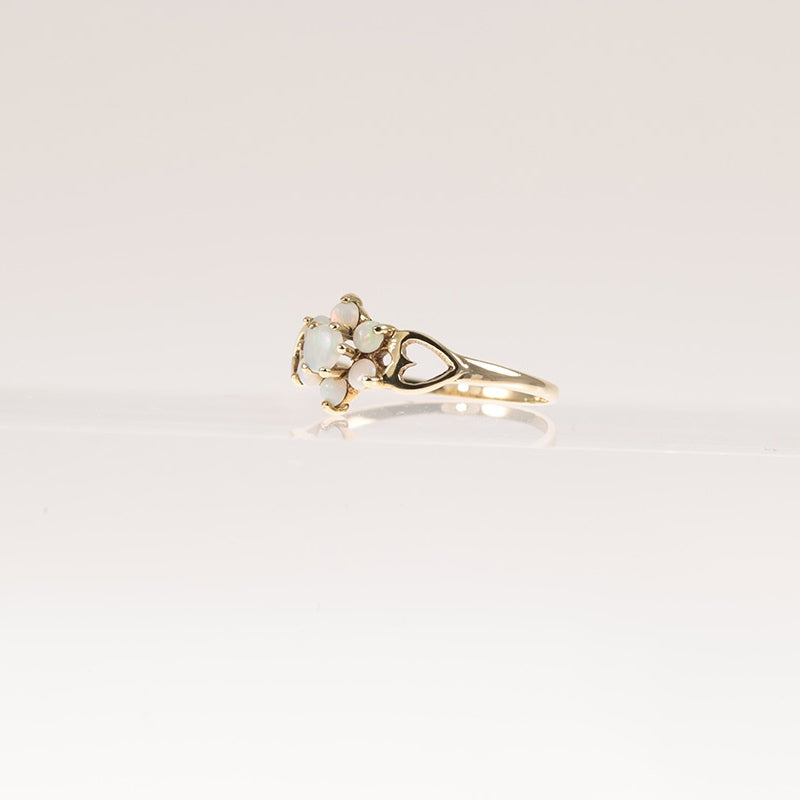 9Ct Gold Floral Opal Dress Ring — preloved 9ct gold, opal | Sparklier Fine Jewellery