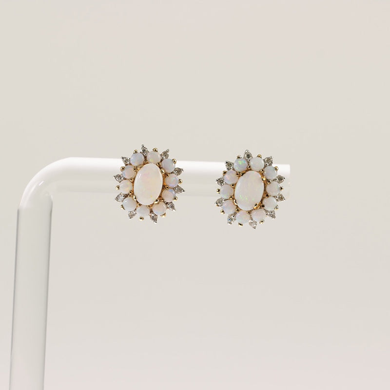 9Ct Gold Opal Earrings in 9ct Gold — preloved 9ct gold, opal | Sparklier Fine Jewellery