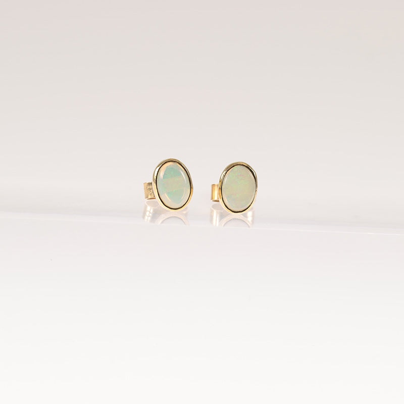 9Ct Gold Opal Stud Earrings — preloved 9ct gold, opal | Sparklier Fine Jewellery