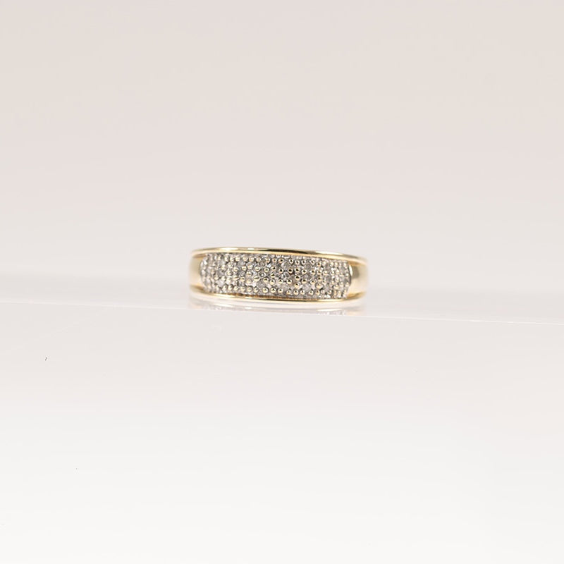 9Ct Gold Diamond Pave Dress Ring — preloved 9ct gold, diamond | Sparklier Fine Jewellery