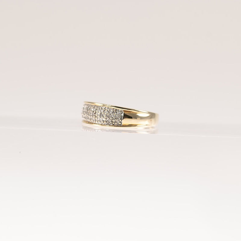 9Ct Gold Diamond Pave Dress Ring — preloved 9ct gold, diamond | Sparklier Fine Jewellery