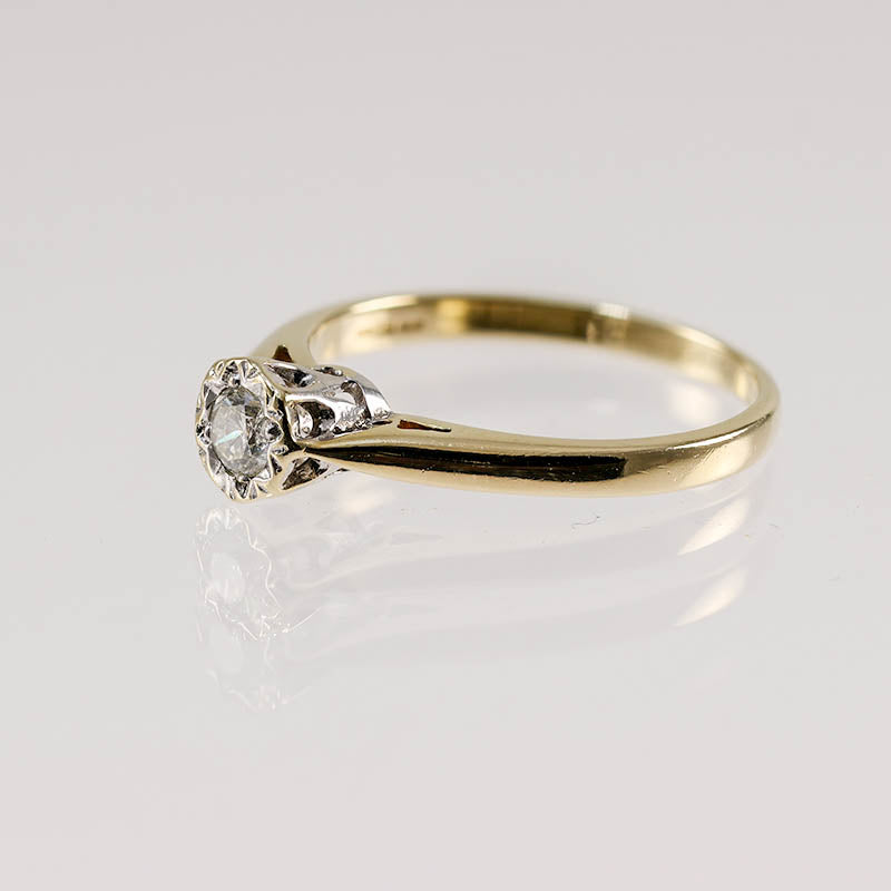 9Ct Gold 0.16Ct Diamond Solitaire Ring