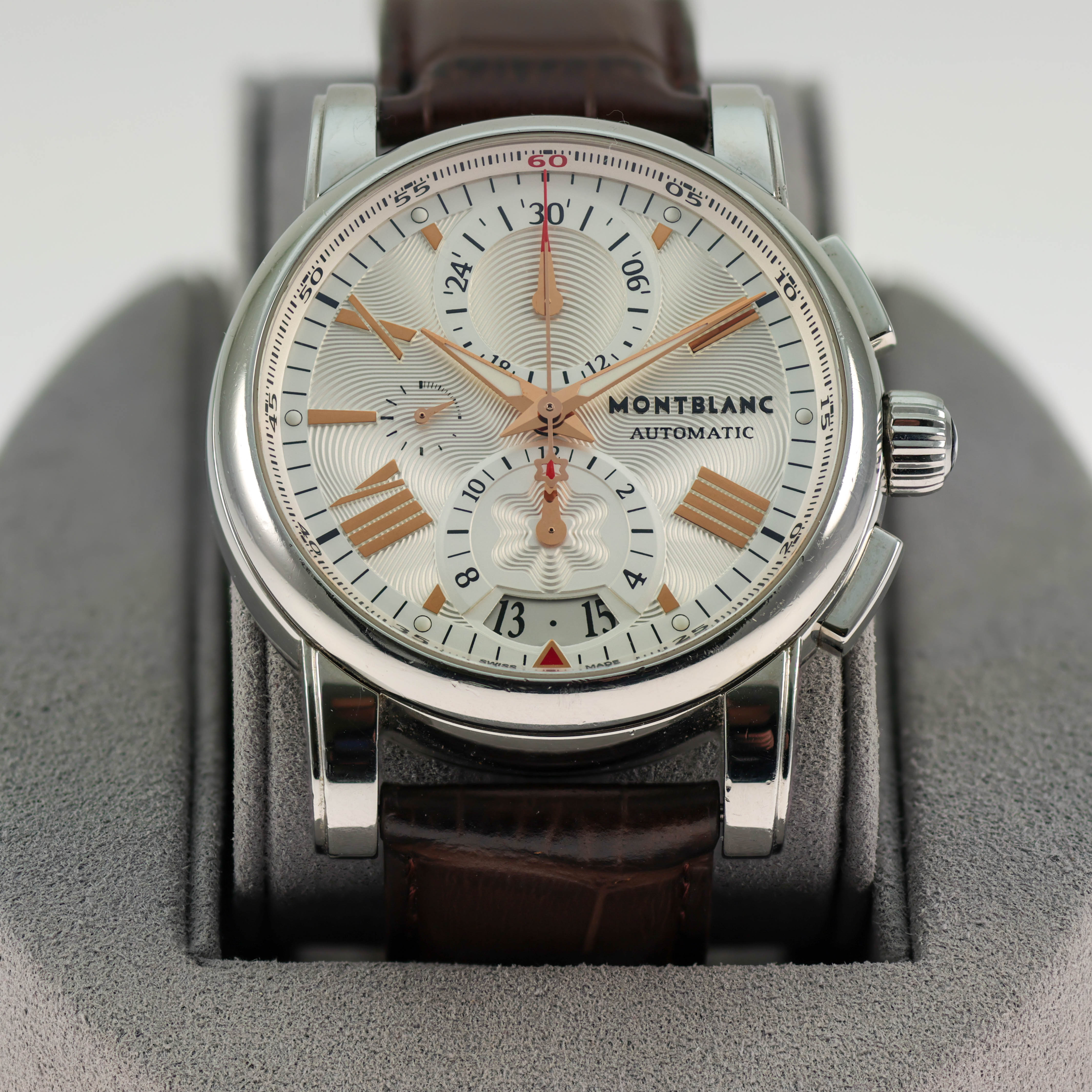 Stainless Steel Montblanc Star 105856 Automatic Chronograph Watch-1