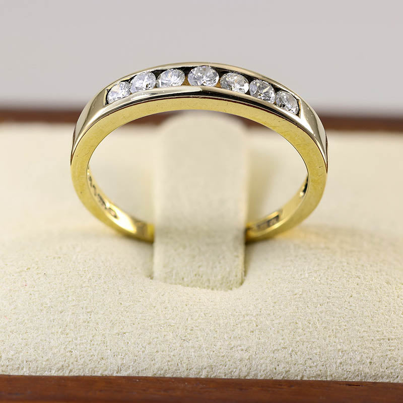 9Ct Gold Diamond Seven Stone Ring