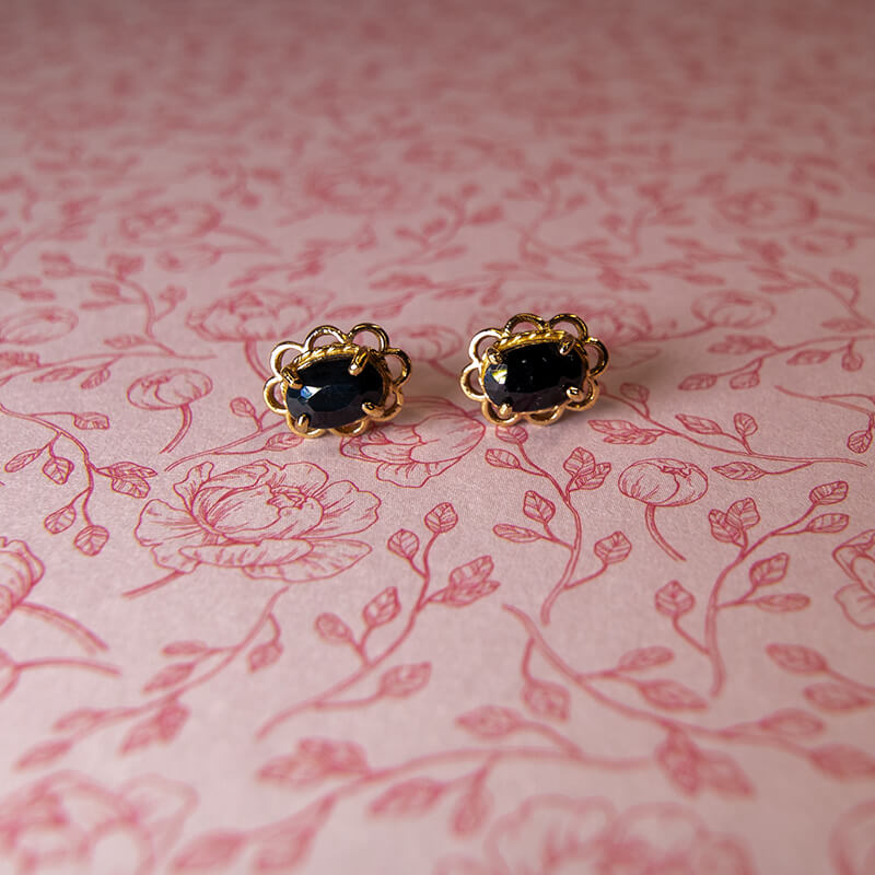 9Ct Gold Sapphire Earrings