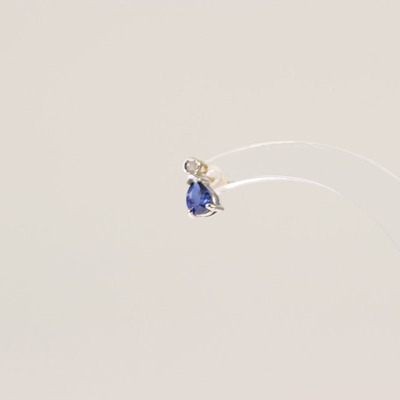 9Ct Gold Sapphire & Diamond Earrings — preloved 9ct gold, Sapphire | Sparklier Fine Jewellery