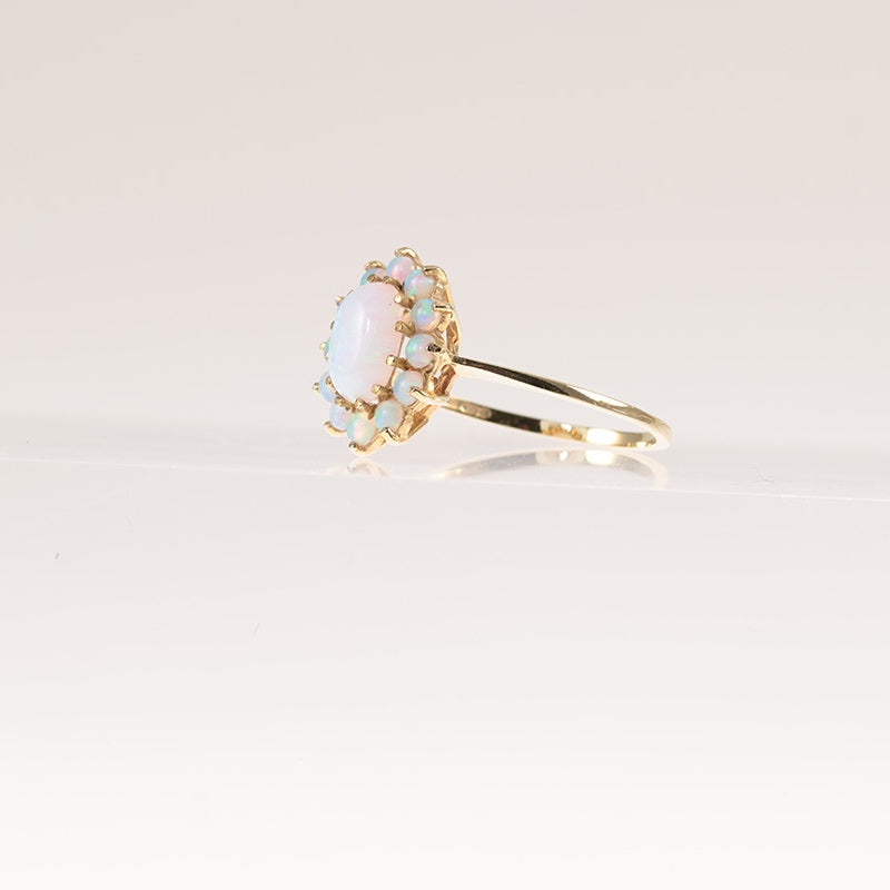 9Ct Gold Opal Cluster Ring — preloved 9ct gold, Opal | Sparklier Fine Jewellery