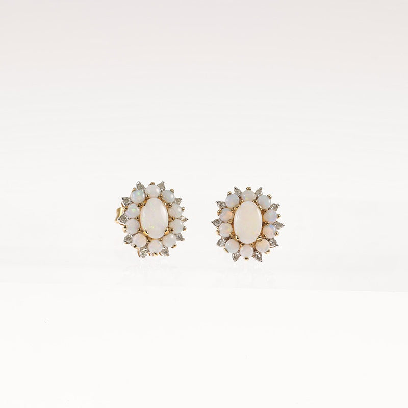 9Ct Gold Opal Earrings in 9ct Gold — preloved 9ct gold, opal | Sparklier Fine Jewellery
