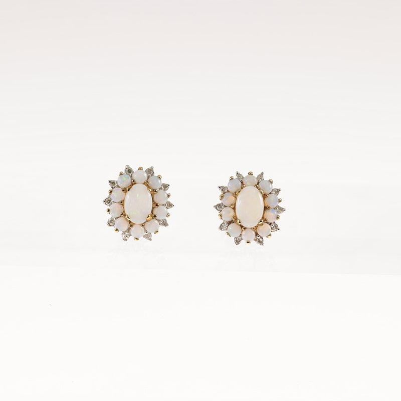 9Ct Gold Opal Earrings in 9ct Gold — preloved 9ct gold, opal | Sparklier Fine Jewellery
