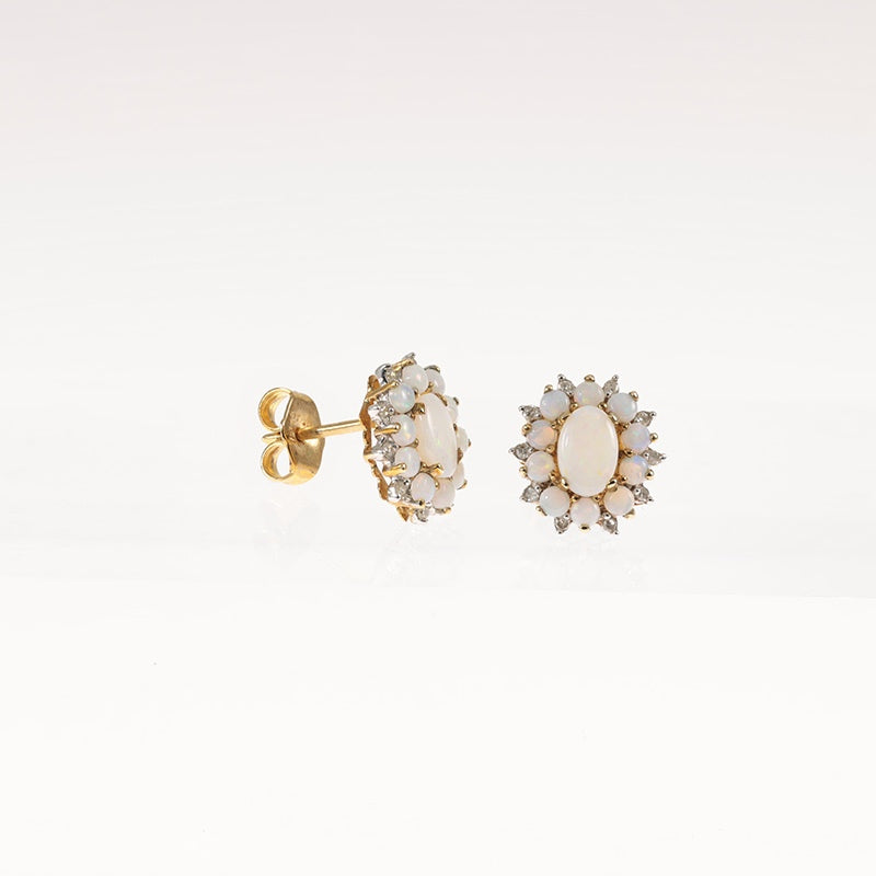 9Ct Gold Opal Earrings in 9ct Gold — preloved 9ct gold, opal | Sparklier Fine Jewellery