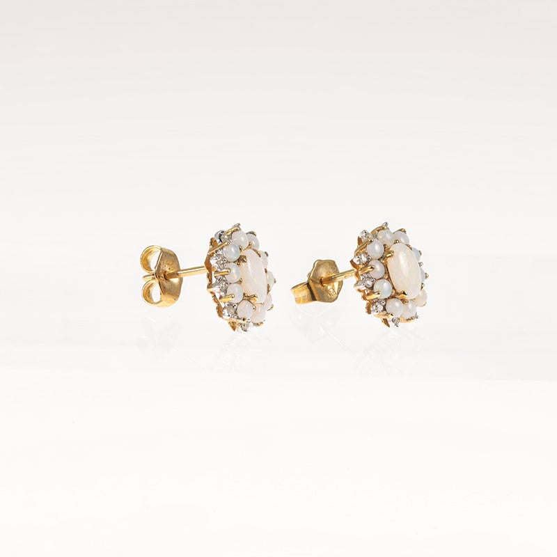 9Ct Gold Opal Earrings in 9ct Gold — preloved 9ct gold, opal | Sparklier Fine Jewellery