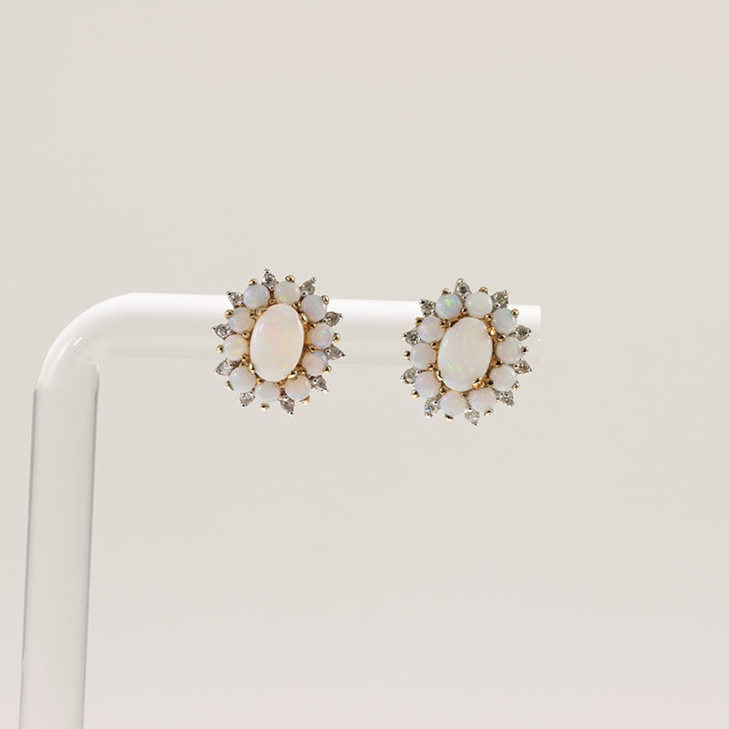 9Ct Gold Opal Earrings in 9ct Gold — preloved 9ct gold, opal | Sparklier Fine Jewellery