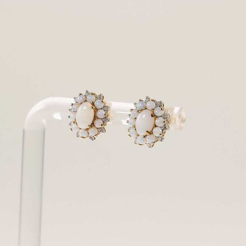 9Ct Gold Opal Earrings in 9ct Gold — preloved 9ct gold, opal | Sparklier Fine Jewellery