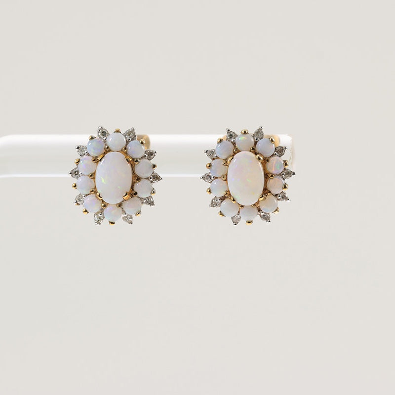 9Ct Gold Opal Earrings in 9ct Gold — preloved 9ct gold, opal | Sparklier Fine Jewellery