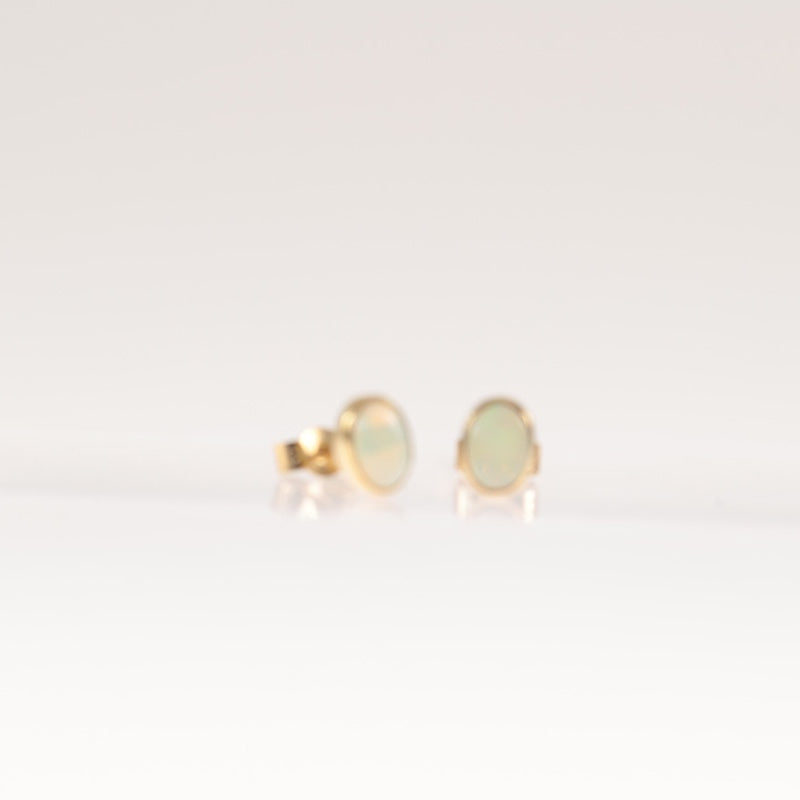 9Ct Gold Opal Stud Earrings — preloved 9ct gold, opal | Sparklier Fine Jewellery