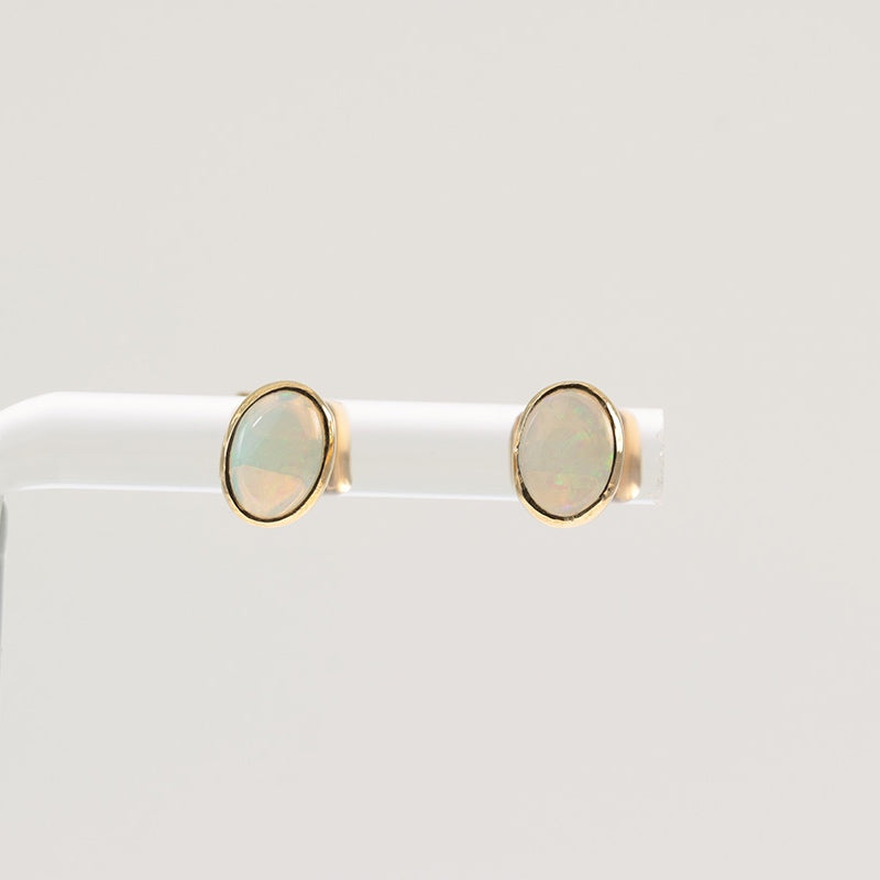 9Ct Gold Opal Stud Earrings — preloved 9ct gold, opal | Sparklier Fine Jewellery