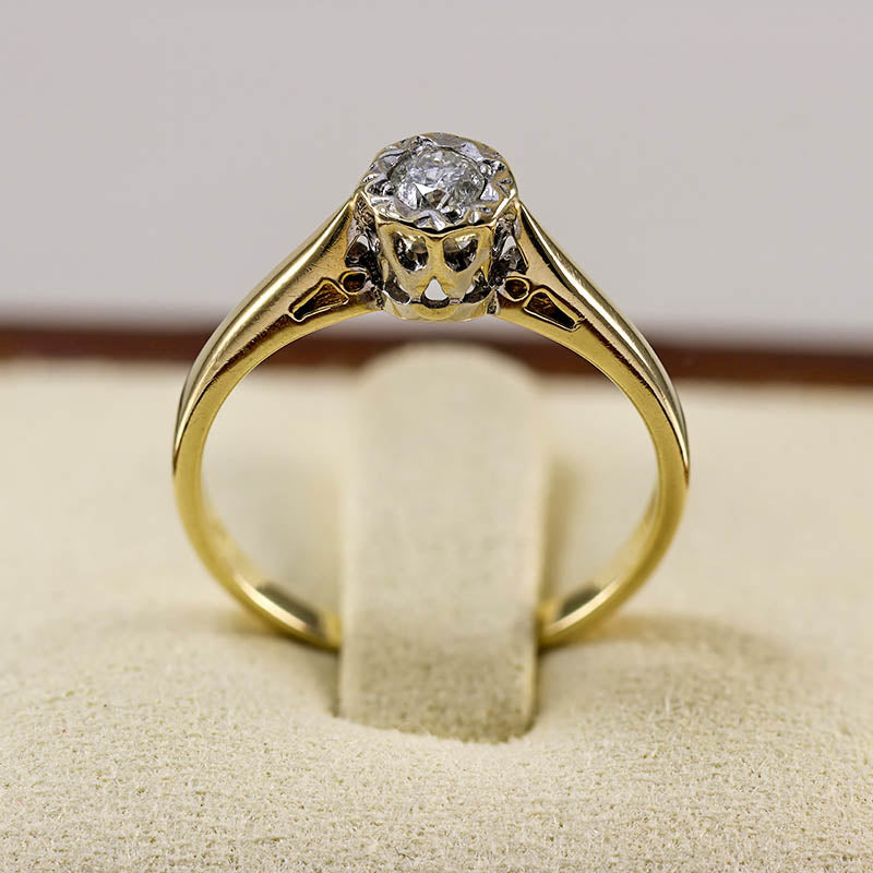 9Ct Gold 0.16Ct Diamond Solitaire Ring