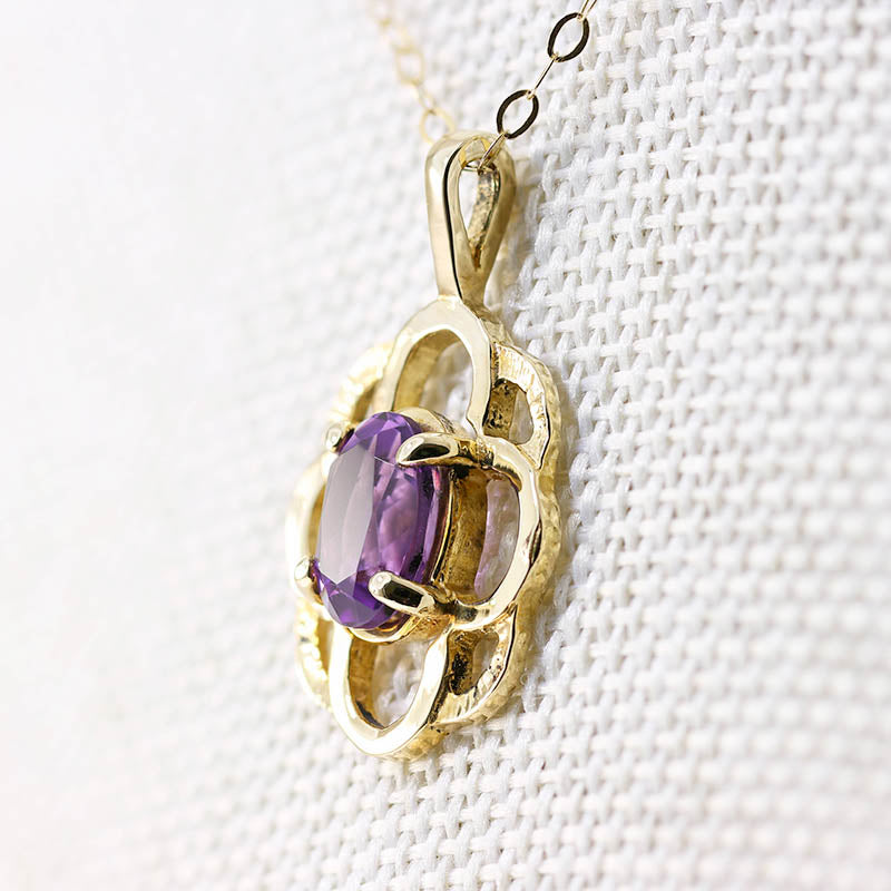 9Ct Gold Antique Amethyst Pendant