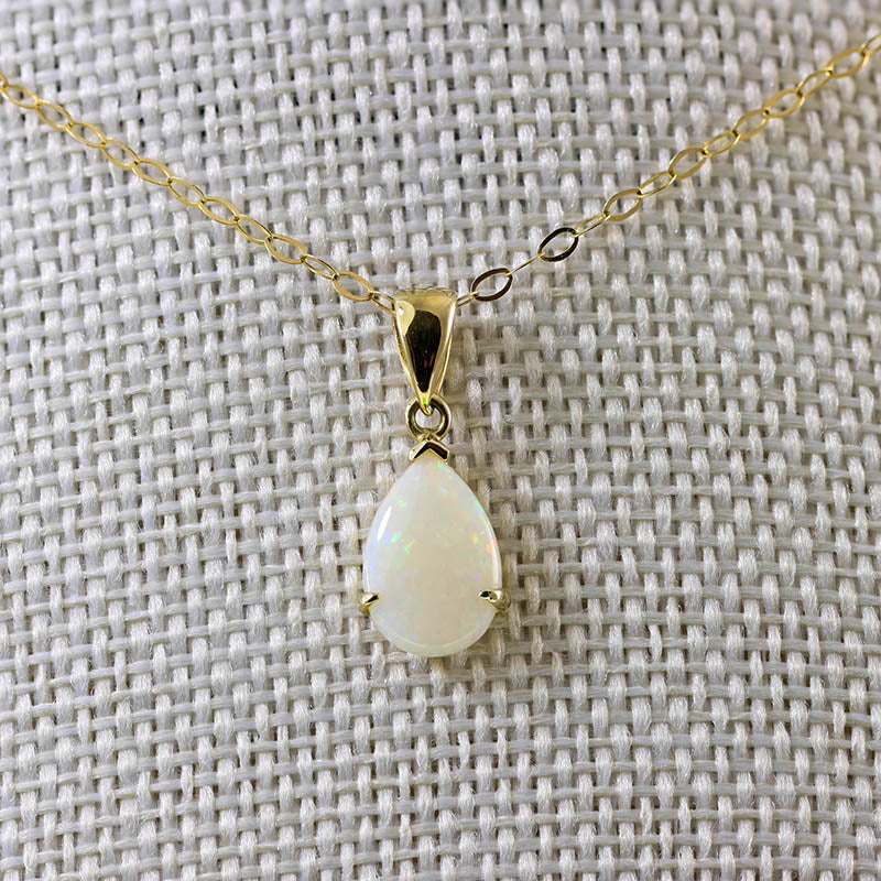 9Ct Gold Opal Teardrop Pendant