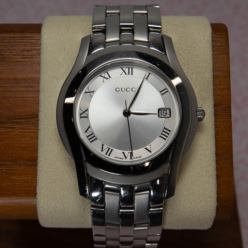 Gucci 5500M Watch Silver Dial Date-1