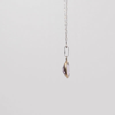 9Ct Gold Oval Cut Amethyst Pendant