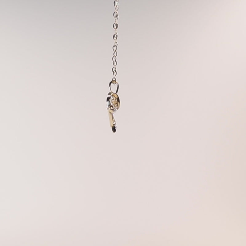 9Ct Gold Diamond Heart necklace