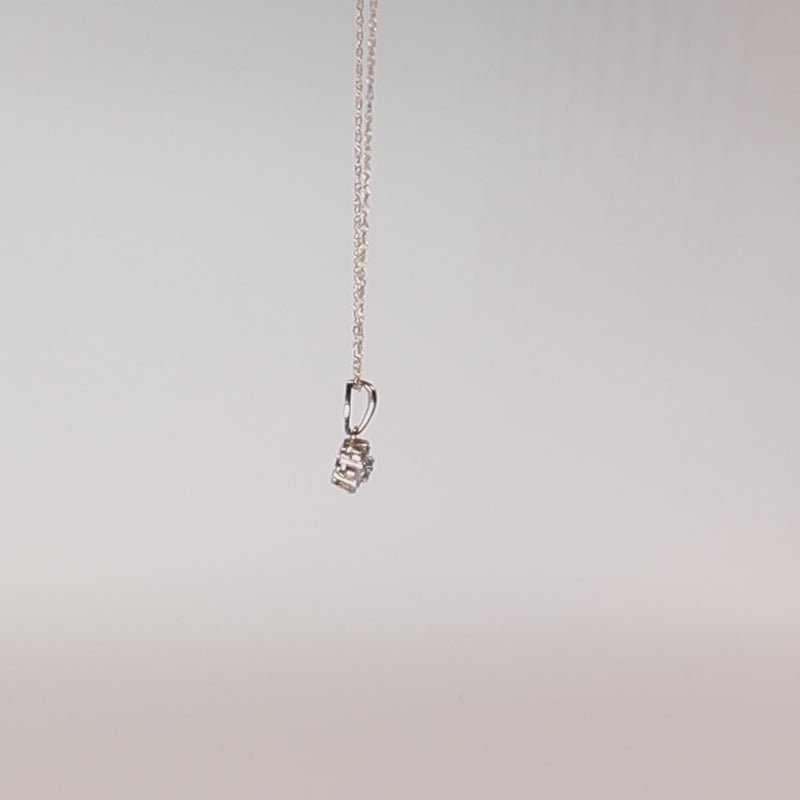 9Ct Gold Diamond Cluster necklace