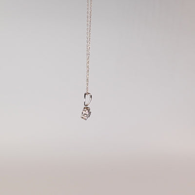 9Ct Gold Diamond Cluster necklace