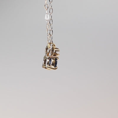 9Ct Gold Sapphire & Diamond Pendant