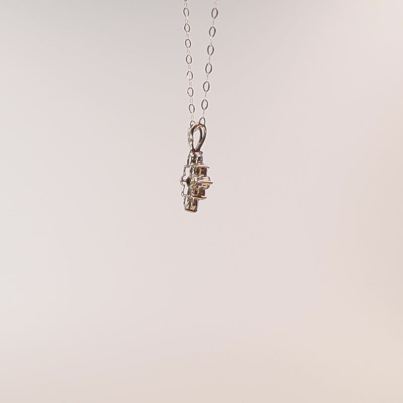 9Ct Gold Tanzanite &amp; Diamond necklace