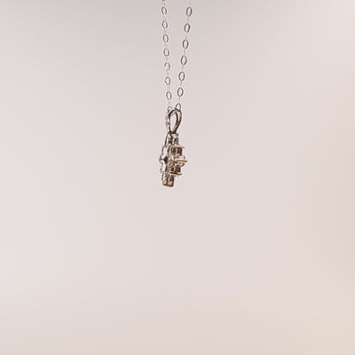 9Ct Gold Tanzanite &amp; Diamond necklace