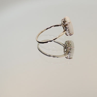 10Ct Gold Opal & White Sapphire Dress Ring — product video