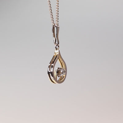 9Ct Gold Diamond Pendant Necklace