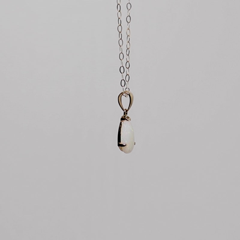 9Ct Gold Opal Teardrop Pendant