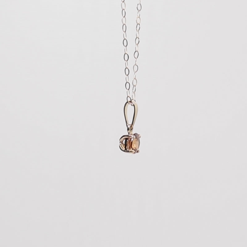 10Ct Gold Round Citrine Pendant