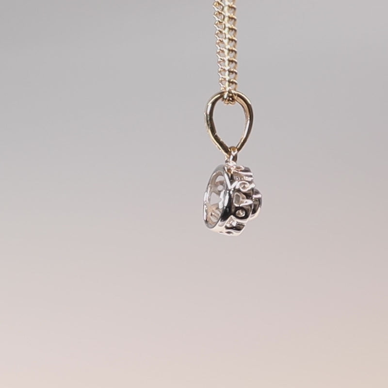 9Ct Gold Diamond Pendant Necklace