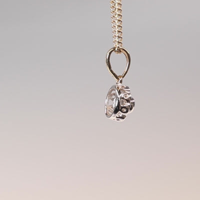 9Ct Gold Diamond Pendant Necklace