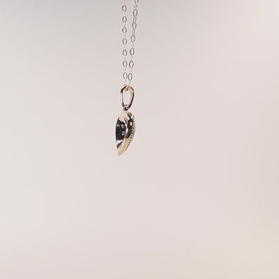 9Ct Gold Diamond Encrusted Heart Pendant