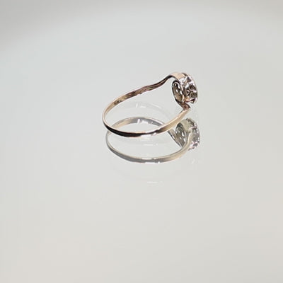 18Ct Gold & Platinum Diamond & Sapphire Halo Ring — product video