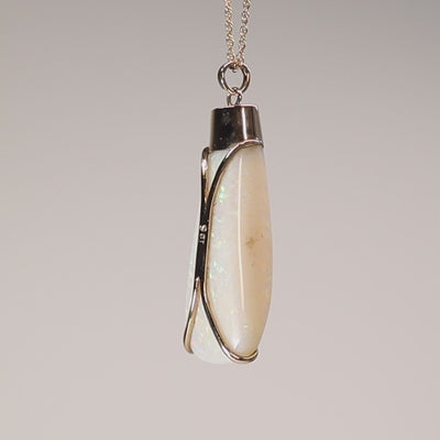 25Ct Pale Opal Drop Statement 9Ct Gold necklace