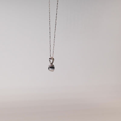 9Ct Gold Solitaire Rub Set Diamond Pendant