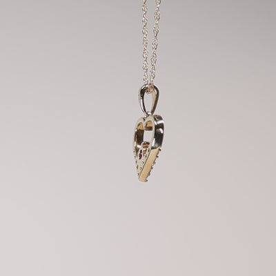 9Ct Gold Ruby & Diamond Heart necklace