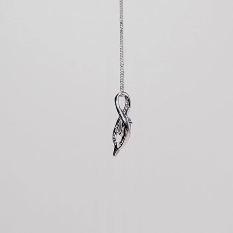 9Ct Gold Diamond And Tanzanite Pendant