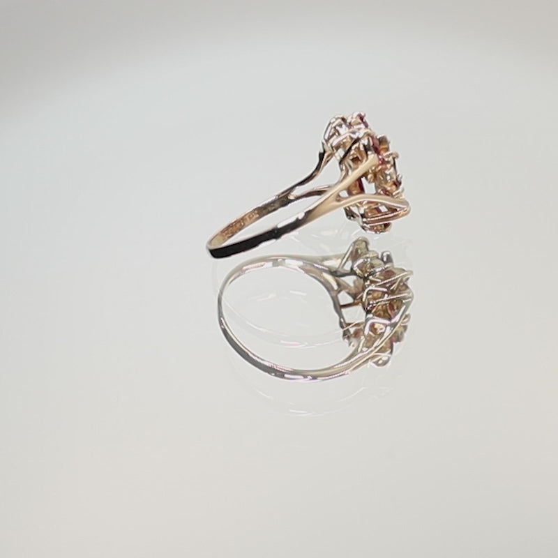 9Ct Gold Ruby & Diamond Cluster Ring — product video