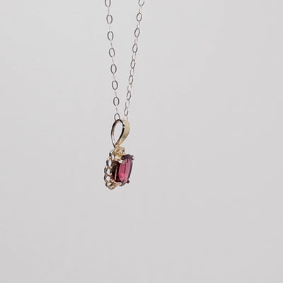 9Ct Gold Fancy Garnet Pendant