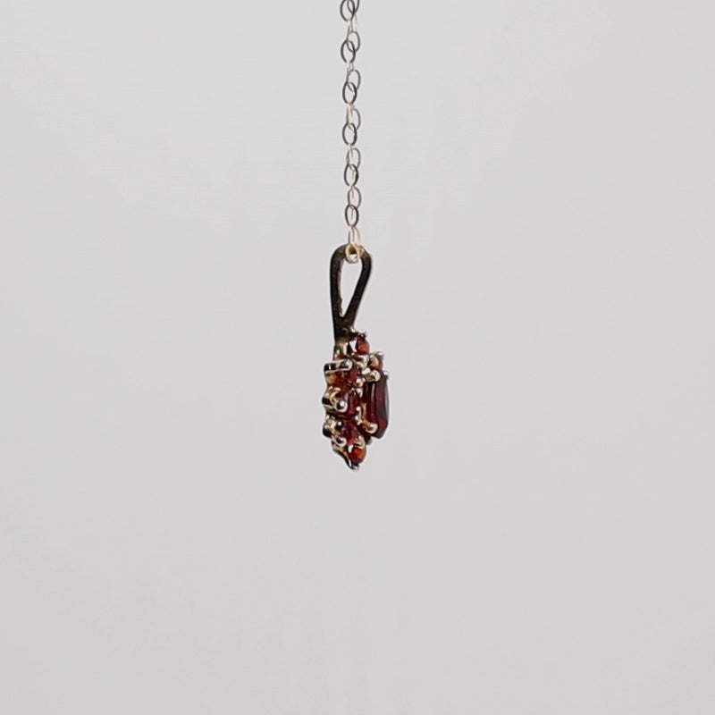 9Ct Gold Garnet Pendant in 9ct Gold